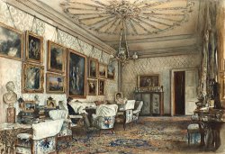Salon in The Apartment of Count Lanckoronski in Vienna by Rudolf Von Alt