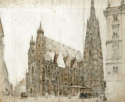 St. Stephen's Cathedral, Vienna by Rudolf Von Alt