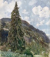 The Old Spruce in Bad Gastein by Rudolf Von Alt