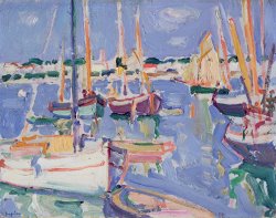Boats at Royan by Samuel John Peploe