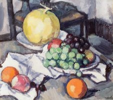 Still Life with Melons and Grapes by Samuel John Peploe
