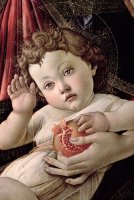 Detail of the Christ Child from the Madonna of the Pomegranate by Sandro Botticelli