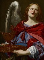 Angel With Attributes Of The Passion by Simon Vouet