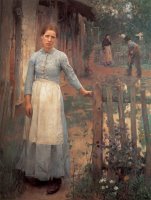 The Girl at The Gate by Sir George Clausen