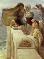 At Aphrodite's Cradle by Sir Lawrence Alma-Tadema
