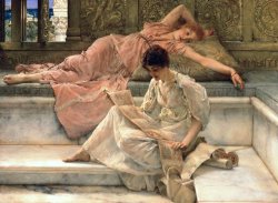 The Favourite Poet by Sir Lawrence Alma-Tadema