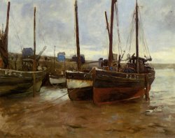 Boats at Anchor by Stanhope Alexander Forbes