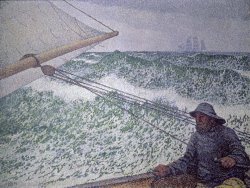 The Man at the Tiller by Theo van Rysselberghe