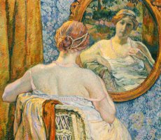 Woman in a Mirror by Theo van Rysselberghe