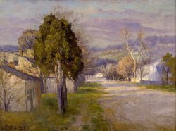 Brookville a Street by Theodore Clement Steele