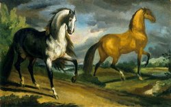Two Horses by Theodore Gericault