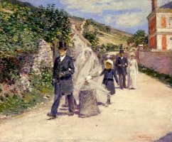The Wedding March by Theodore Robinson