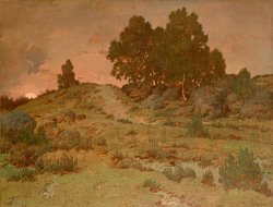Sunset on The Hills of Jean De Paris by Theodore Rousseau