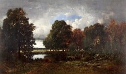The Lake in The Forest by Theodore Rousseau