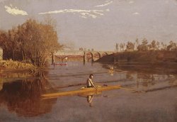 Max Schmitt in a Single Scull by Thomas Eakins