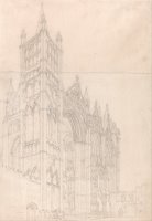 Peterborough Cathedral, Cambridgeshire by Thomas Girtin