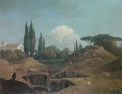 An Excavation of an Antique Building in a Cava in The Villa Negroni, Rome by Thomas Jones