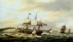 A Merchant Ship Signaling for a Pilot of The Cliffs of Dover by Thomas Luny