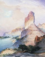 Butte Green River Wyoming by Thomas Moran