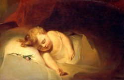 Child Asleep (the Rosebud) by Thomas Sully