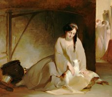 Cinderella at The Kitchen Fire by Thomas Sully