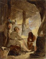 Robinson Crusoe And Friday in The Cave by Thomas Sully
