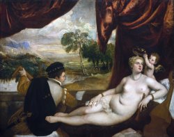 Venus And The Lute Player by Titian