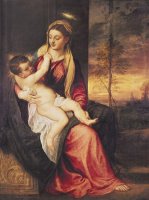 Virgin with Child at Sunset by Titian