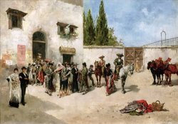 Bullfighters preparing for the Fight by Vicente de Parades