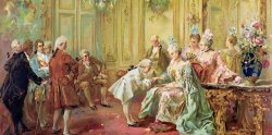 The presentation of the young Mozart to Mme de Pompadour at Versailles by Vicente de Parades
