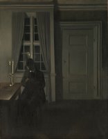 The Collector of Coins by Vilhelm Hammershoi
