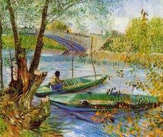 Fishing In The Spring by Vincent van Gogh