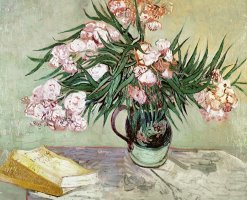 Oleanders and Books by Vincent van Gogh