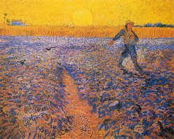 Sower at Sunset Ii by Vincent van Gogh