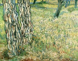 Tree Trunks In Grass by Vincent van Gogh