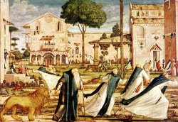 St. Jerome And Lion in The Monastery by Vittore Carpaccio