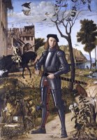 Young Knight in a Landscape (portrait of a Knight) by Vittore Carpaccio
