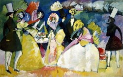 Group in Crinolines by Wassily Kandinsky