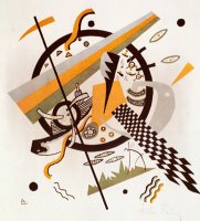 Komposition Mit Schachbrettstreifen 1922 by Wassily Kandinsky