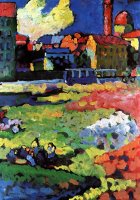 Munich Schwabing with The Church of St Ursula 1908 by Wassily Kandinsky