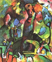 Picture with Archer 1909 by Wassily Kandinsky