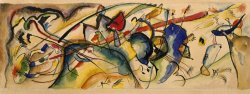 Watercolor After 'painting with White Border (moscow)' by Wassily Kandinsky