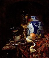 Still Life with a Chinese Porcelain Jar by Willem Kalf