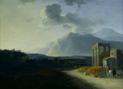 Landscape with Mount Stromboli by Willem Schellinks