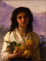 Girl Holding Lemons by William Adolphe Bouguereau