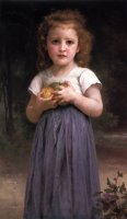 Little Girl Holding Apples in Her Hands by William Adolphe Bouguereau