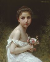 Little Girl with a Bouquet by William Adolphe Bouguereau