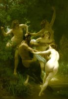 Nymphs And Satyr by William Adolphe Bouguereau