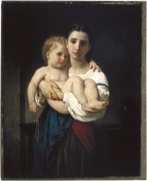 The Elder Sister, Reduction by William Adolphe Bouguereau