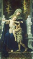 The Virgin, Baby Jesus And Saint John The Baptist by William Adolphe Bouguereau